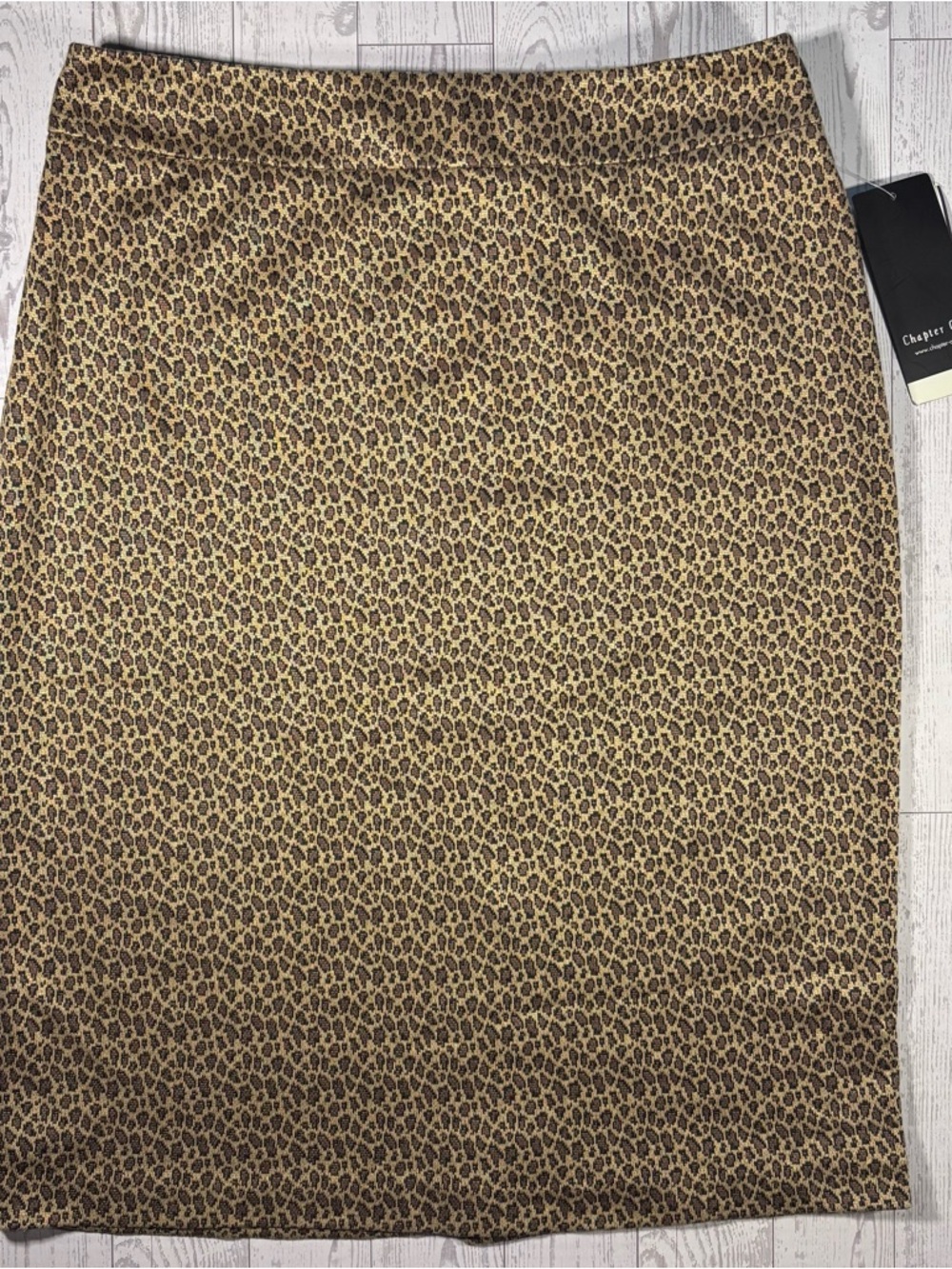Chapter One NWT Pencil Skirt Size 4 Leopard Jacquard Made in Canada